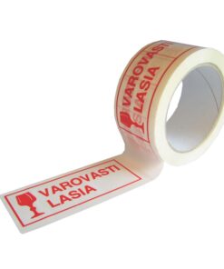 Huomioteippi "VAROVASTI LASIA" 50 mm x 66 m