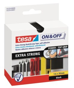 Tarranauha tesa On & Off Extra Strong 50 mm x 1 m musta