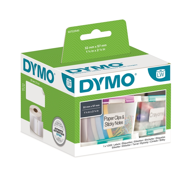 Monikäyttötarra irrotettava DYMO LabelWriter 57x32mm /1000