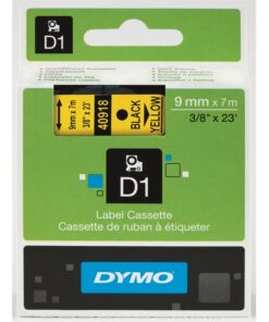 Tarrakasetti DYMO D1 40918 9 mm keltainen/musta