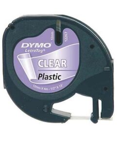 Tarrakasetti DYMO Letratag S0721530 12 mm x 4 m kirkas/musta