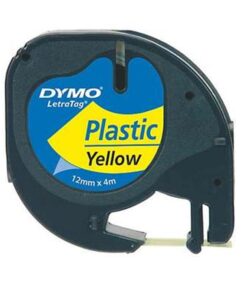 Tarrakasetti DYMO Letratag 91222 12 mm x 4 m keltainen/musta
