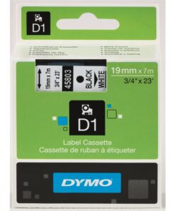 Tarrakasetti DYMO D1 45803 19 mm valkoinen/musta