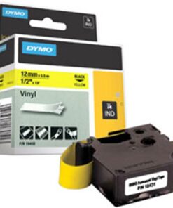 Tarrakasetti DYMO Rhino Vinyyli 18432 12 mm keltainen/musta