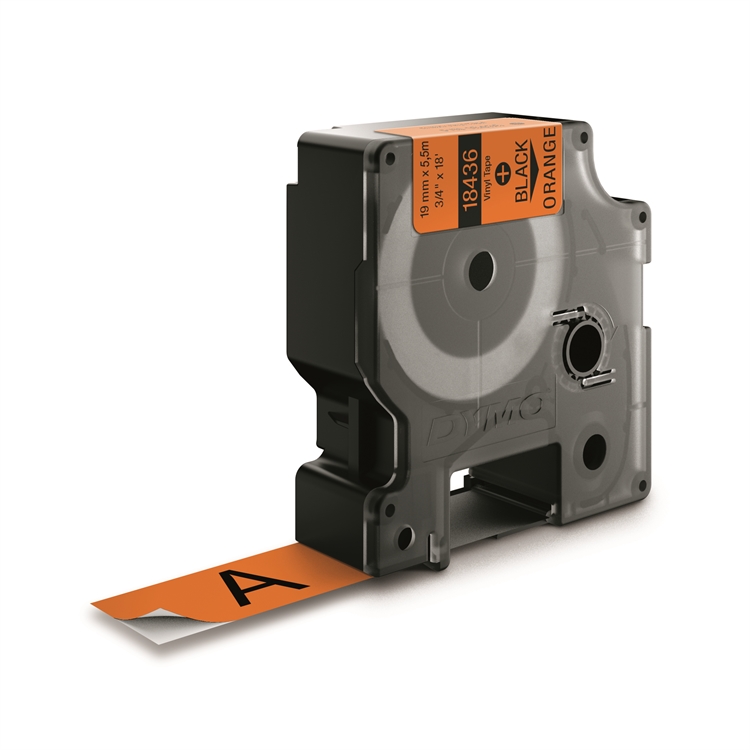 Tarrakasetti DYMO Rhino Vinyyli 18436 19 mm oranssi/musta