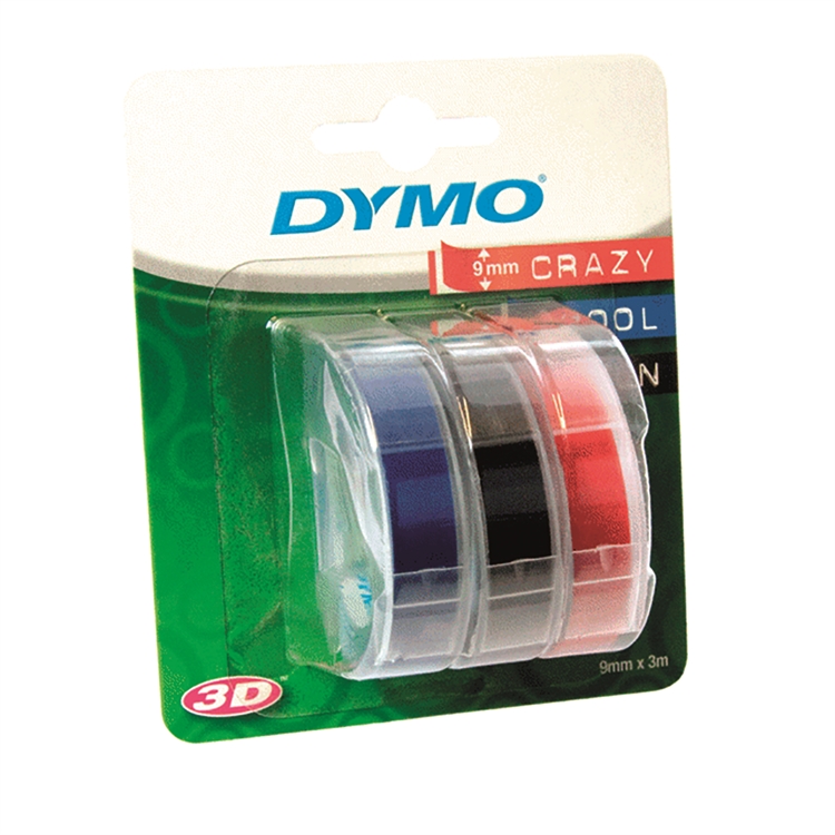 Kohokirjoitinteippi DYMO 9 mm x 3 m värilajitelma /3