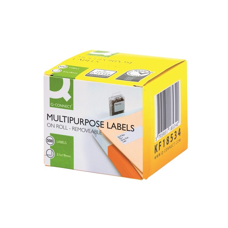 Tarra irrotettava Q-CONNECT / DYMO LabelWriter 51x19mm /500