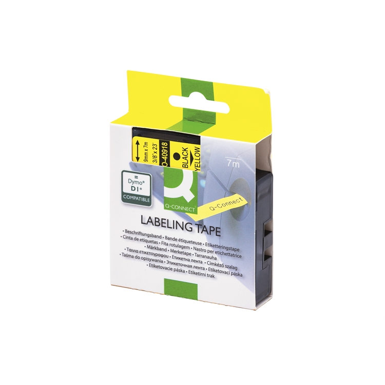 Tarrakasetti Q-CONNECT DYMO D1 40918 9 mm keltainen/musta