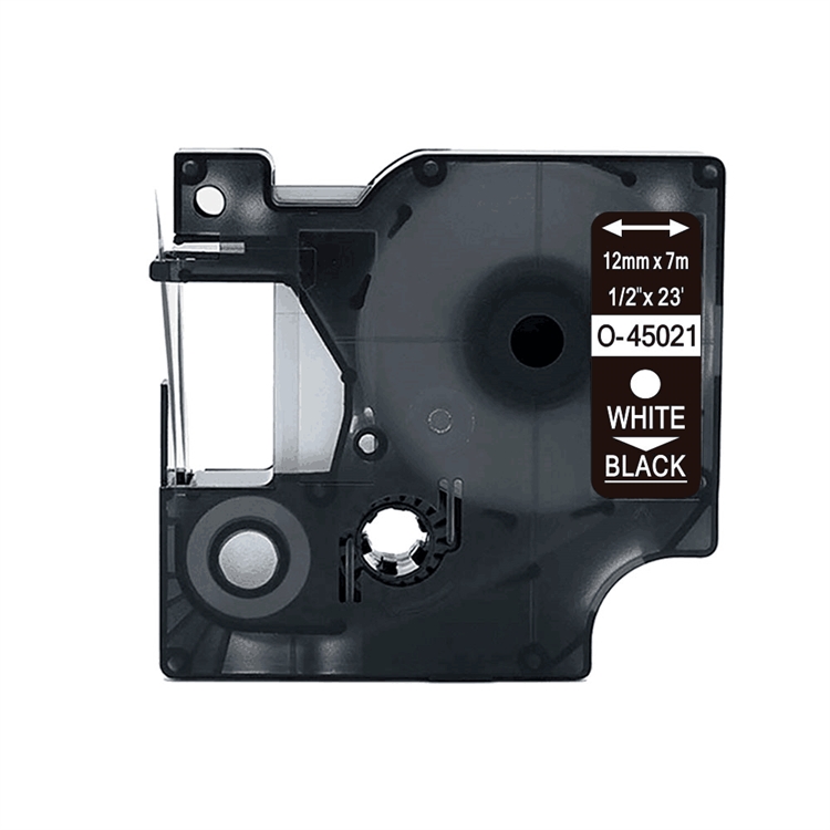Tarrakasetti Q-CONNECT DYMO D1 45021 12 mm musta/valkoinen