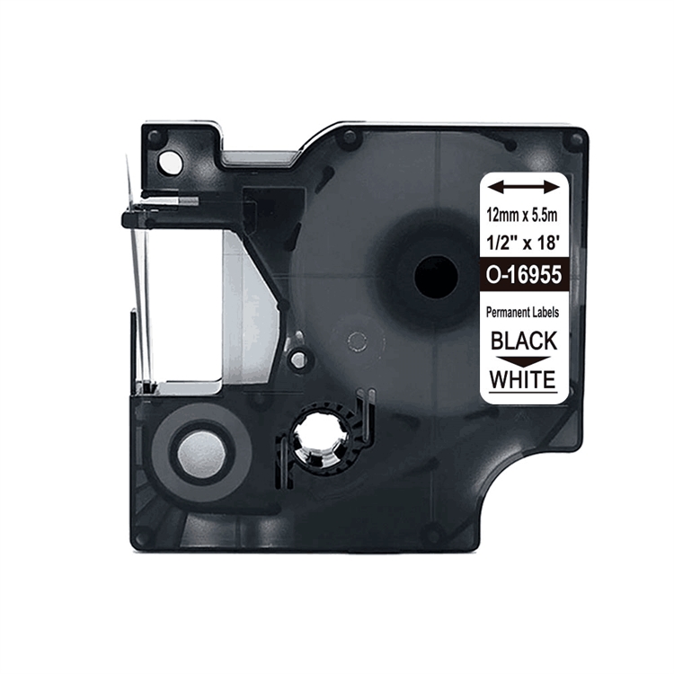 Tarrakasetti Q-CONNECT DYMO D1 16955 12 mm valkoinen/musta