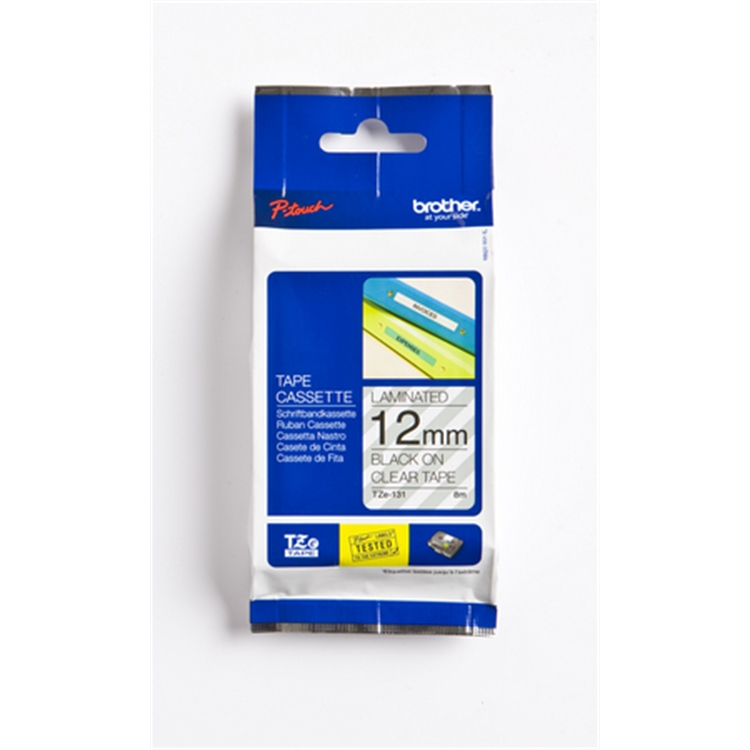 Tarrakasetti Brother TZe131 12 mm kirkas/musta