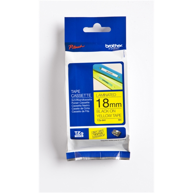 Tarrakasetti Brother TZe641 18 mm keltainen/musta