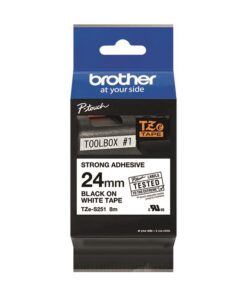 Tarrakasetti Brother TZeS251 24 mm valkoinen/musta