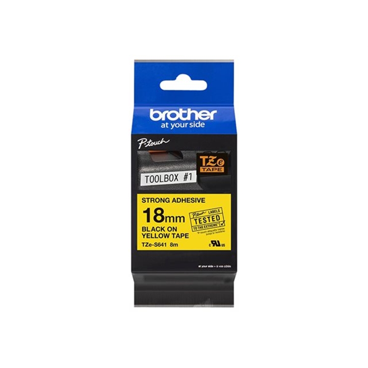 Tarrakasetti Brother TZeS641 18 mm keltainen/musta