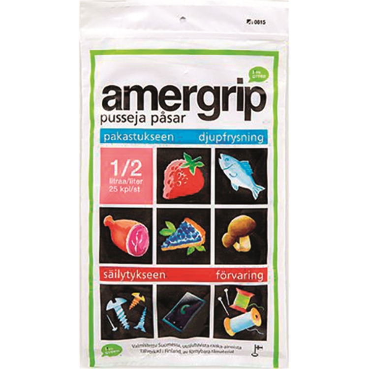 Pakastepussi Amergrip 0,5L 25 kpl