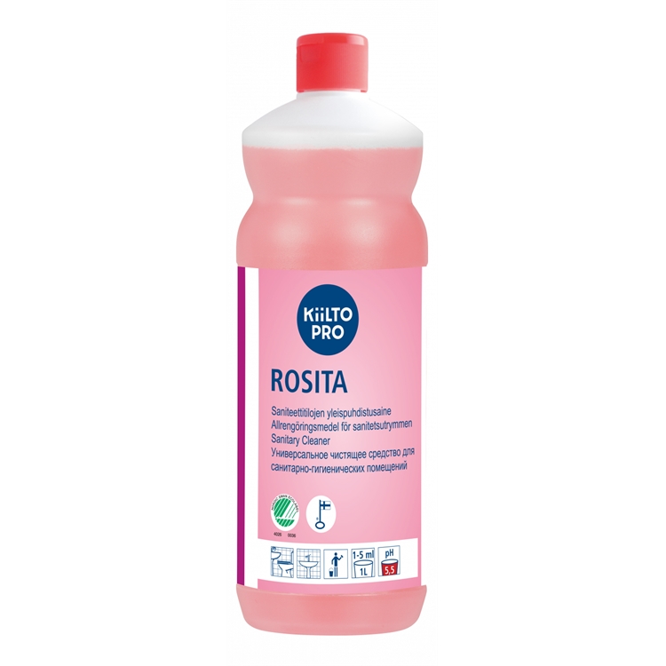 Saniteettitilojen puhdistusaine Kiilto Pro Rosita 1L