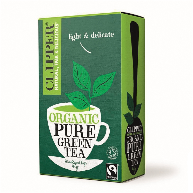 Tee Clipper Pure Green Tea luomu Reilu kauppa 20 pss