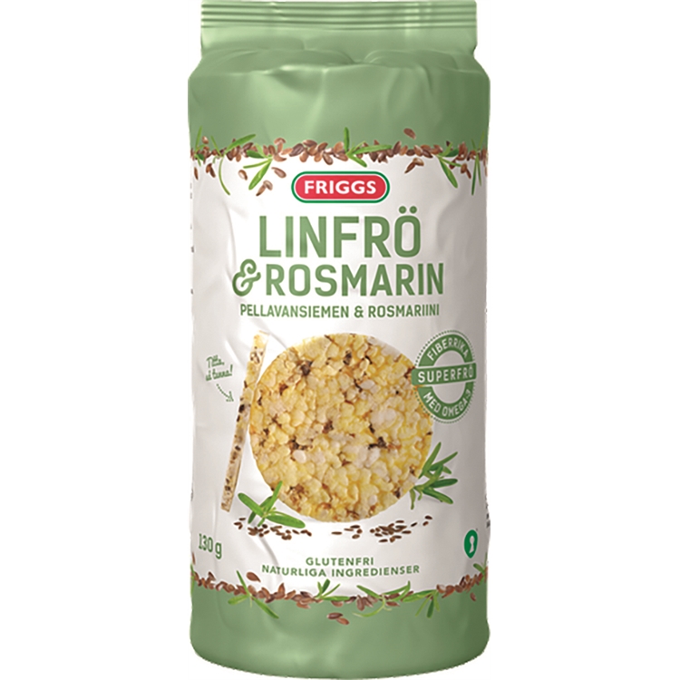 Maissikakku Friggs Pellavansiemen & Rosmariini 130 g