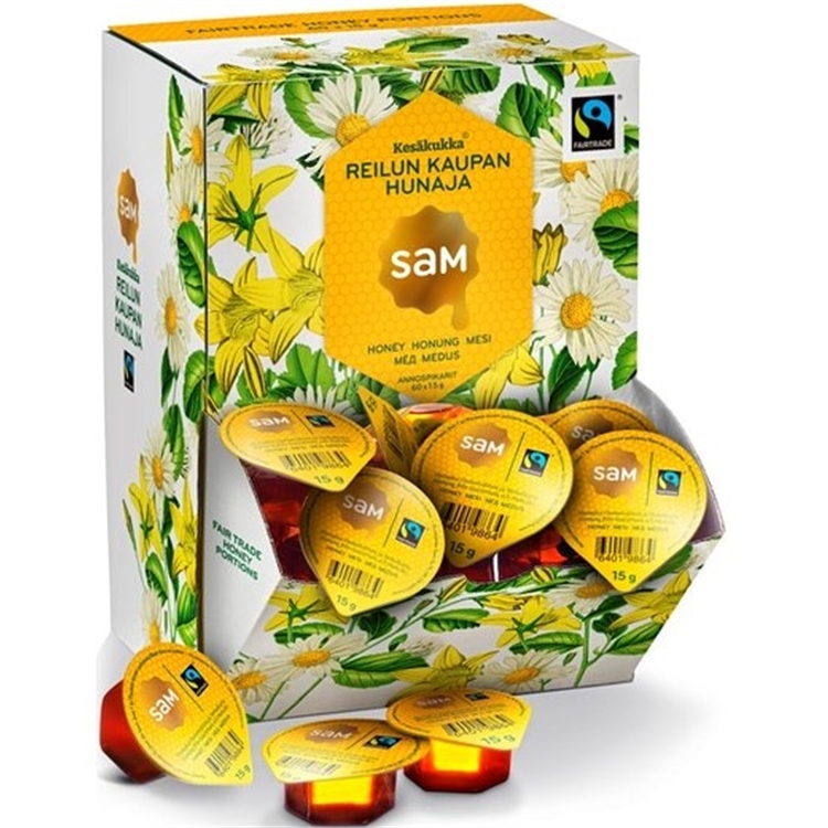 Hunaja Sam Reilu kauppa annospikari 60 x 15 g