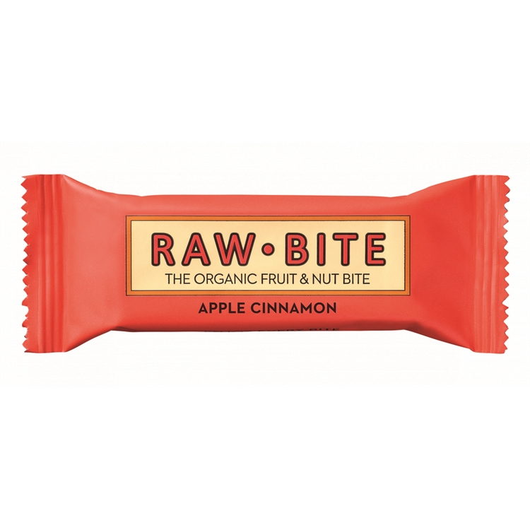 Välipalapatukka Rawbite Apple & Cinnamon luomu 50g/12