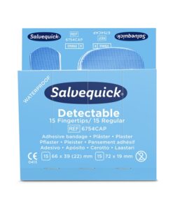 Muovi- ja sormenpäälaastari Salvequick sininen /6x30