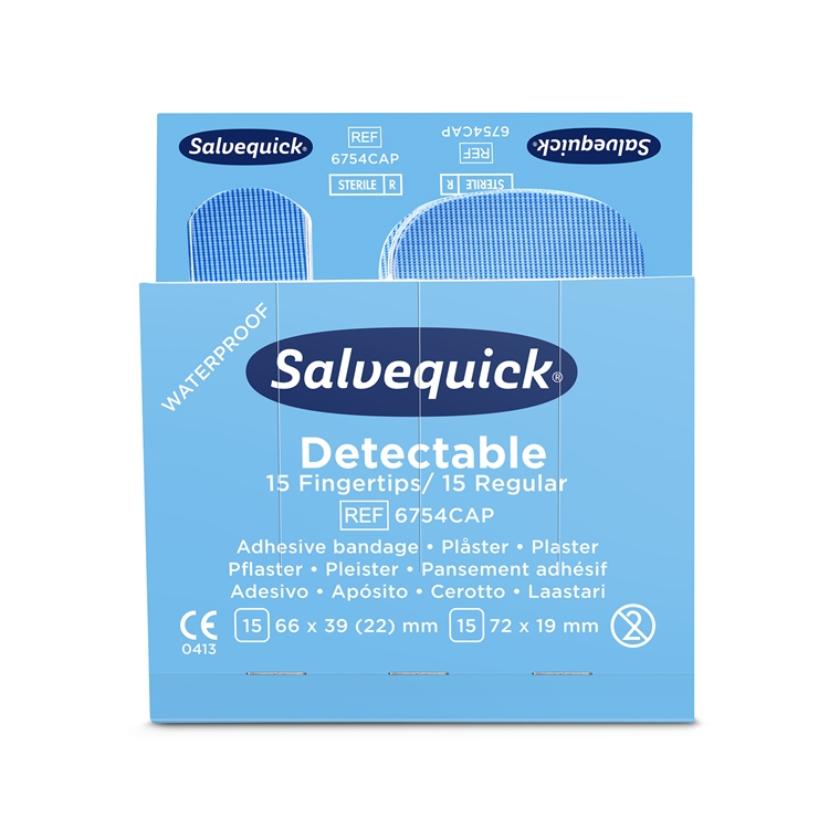 Muovi- ja sormenpäälaastari Salvequick sininen /6x30