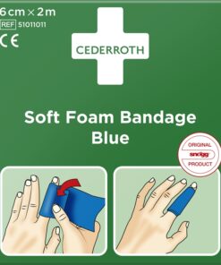Laastari Cederroth Soft Foam sininen 6 cm x 2 m