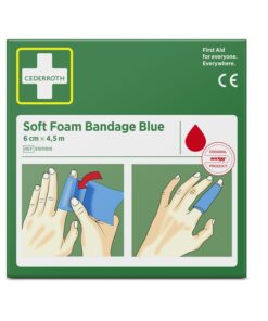 Laastari Cederroth Soft Foam sininen 6 cm x 4,5 m