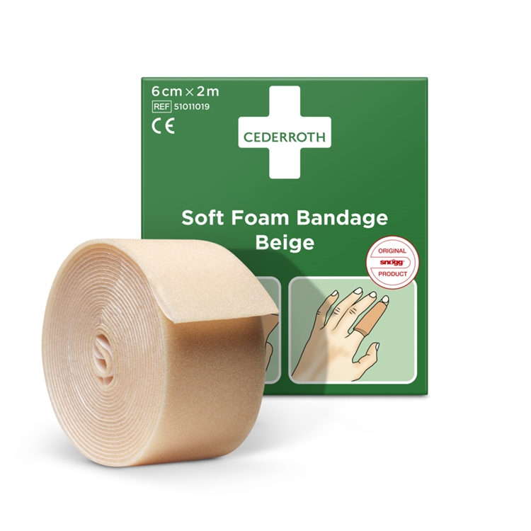 Laastari Cederroth Soft Foam beige 6 cm x 2 m