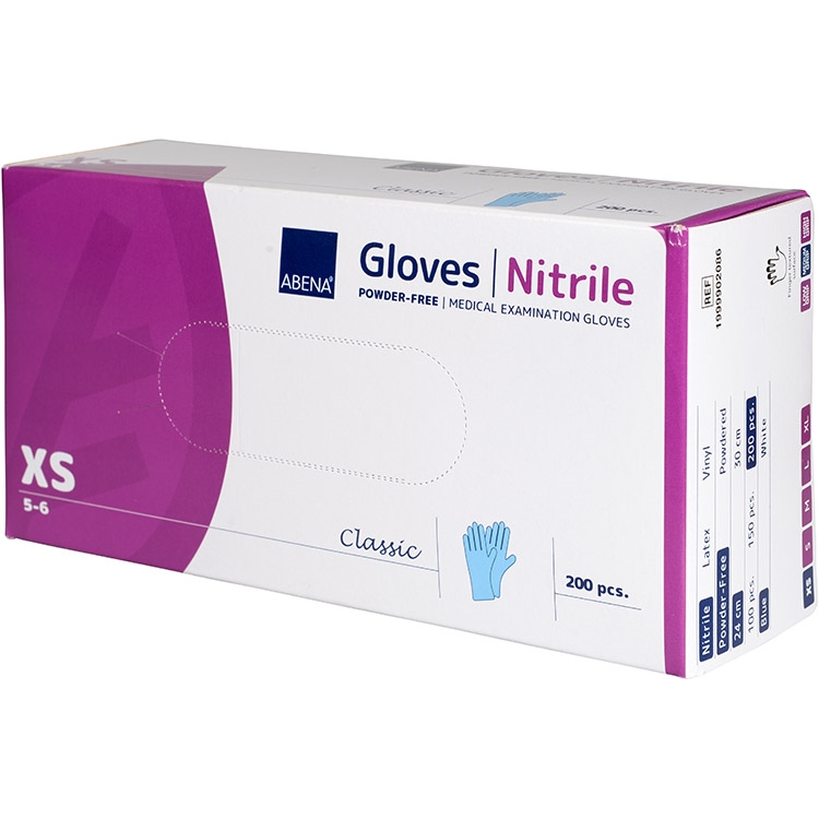 Nitriilikäsine Abena Classic sin XS /100