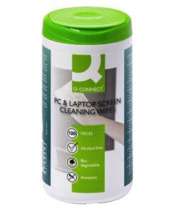 Näytönpuhdistusliina Q-CONNECT kostea /100