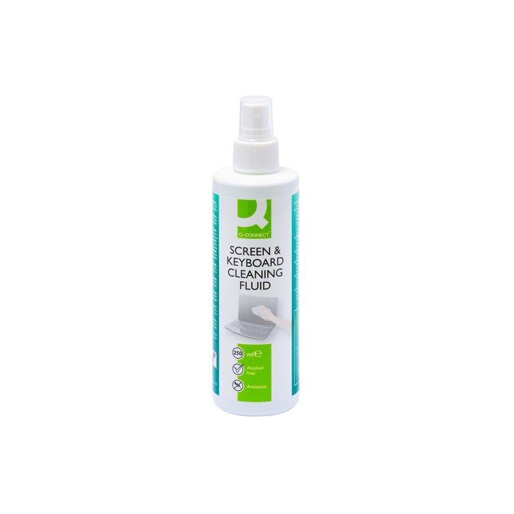 Puhdistusaine näyttö/näppäimistö Q-CONNECT 250 ml