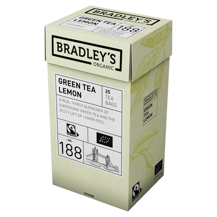 Tee Bradley's Organic Lemon 4 x 25 kpl