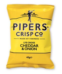 Perunalastu Pipers Lye Cross Cheddar & Onion Crisps 40 g