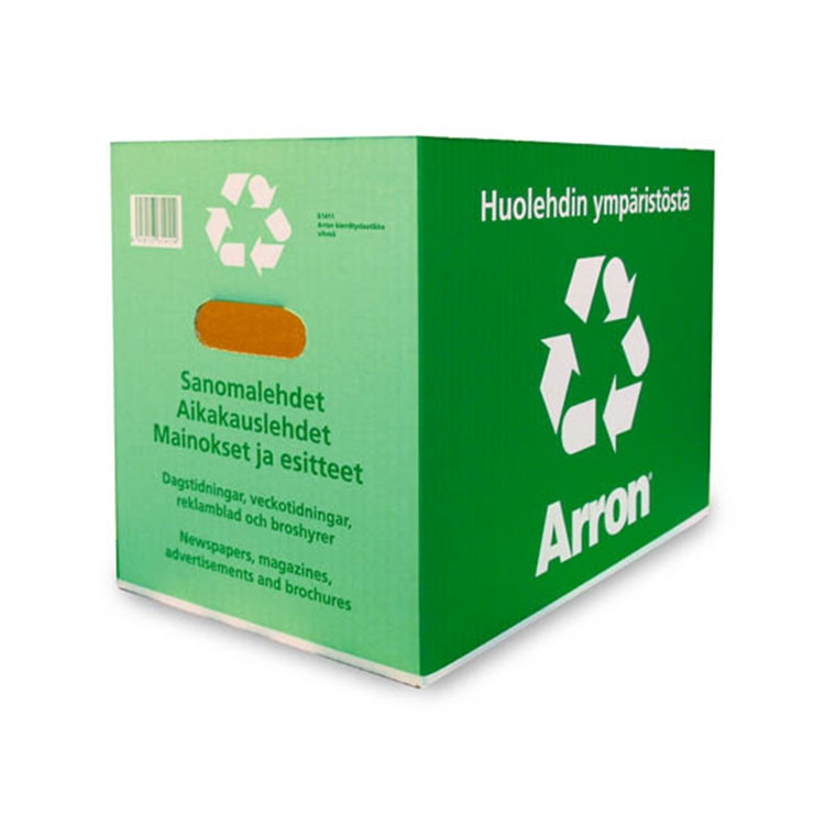 Kierrätyslaatikko Arron 250 x 400 x 310 mm vihreä
