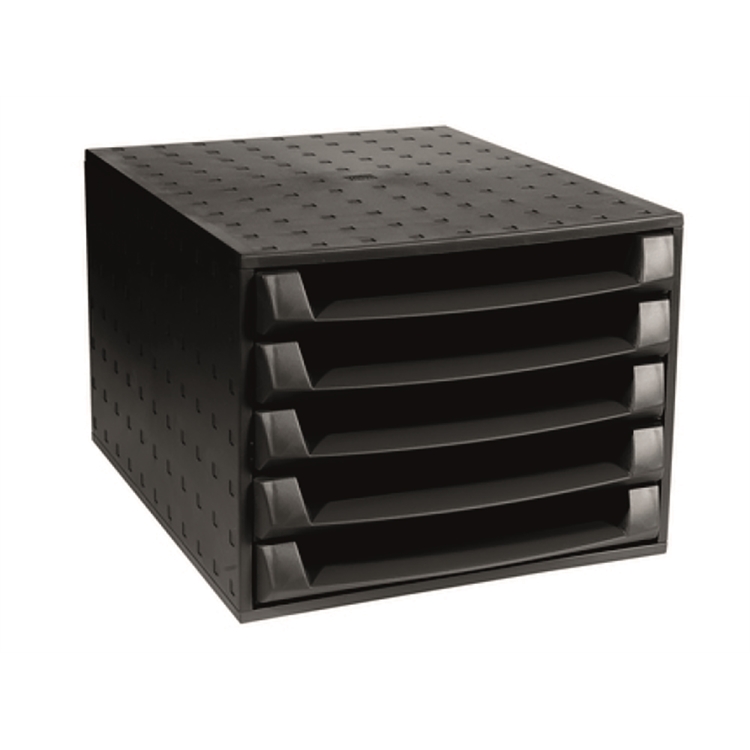 Laatikosto Exacompta ECOBlack 5-osainen musta