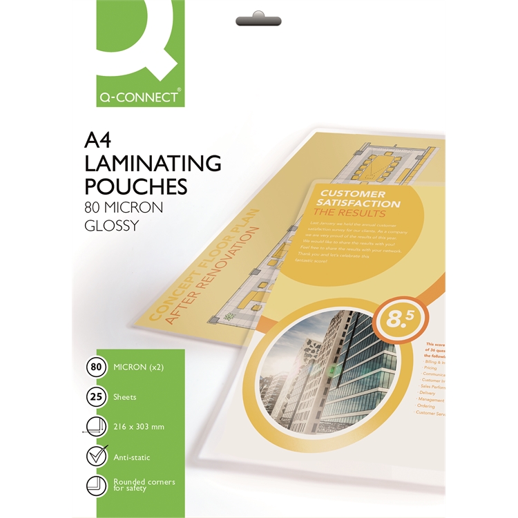 Laminointitasku Q-CONNECT A4 80 mic /25