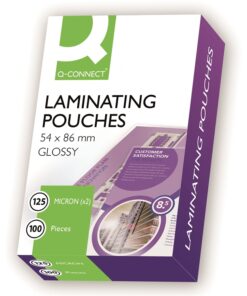 Laminointitasku Q-CONNECT 54 x 86 mm 125 mic /100