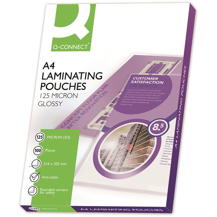 Laminointitasku Q-CONNECT A4 125 mic /100