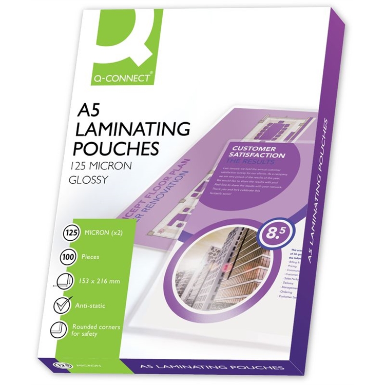 Laminointitasku Q-CONNECT A5 125 mic /100