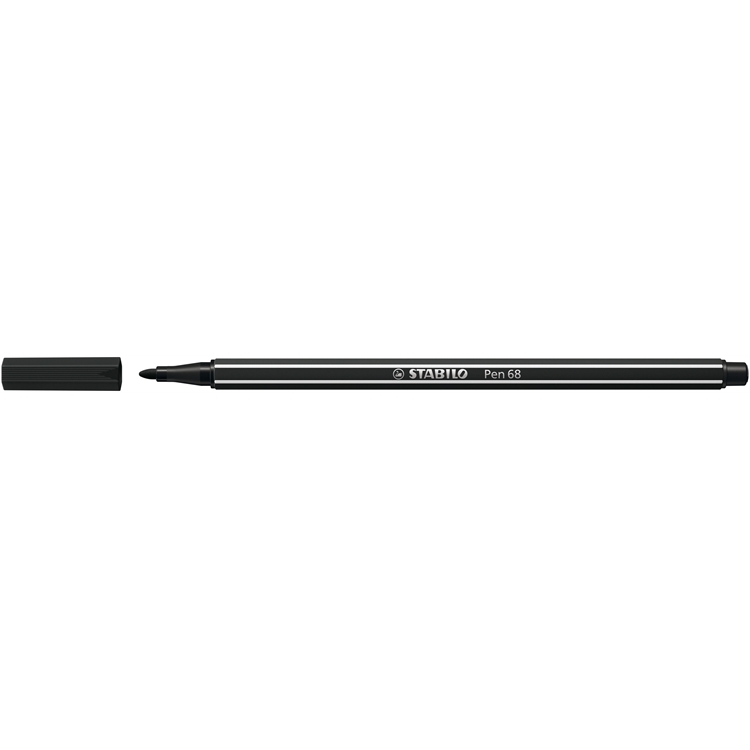 Kuitukärkikynä STABILO Pen 68 musta