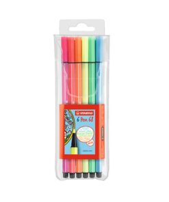 Kuitukärkikynä STABILO Pen 68 Neon värilajitelma /6