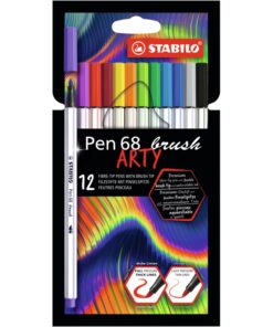 Sivellintussi STABILO Pen 68 Brush Arty värilajitelma /12