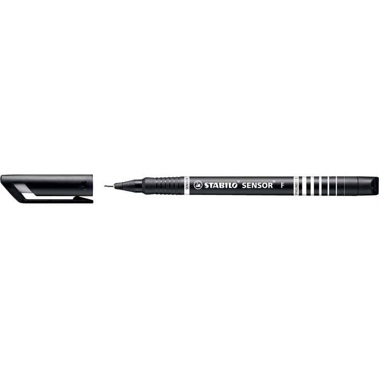 Kuitukärkikynä Stabilo Sensor 0,3 mm musta