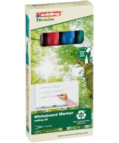 Valkotaulukynä Edding 28 Ecoline 1,5-3mm värilajitelma 4 kpl