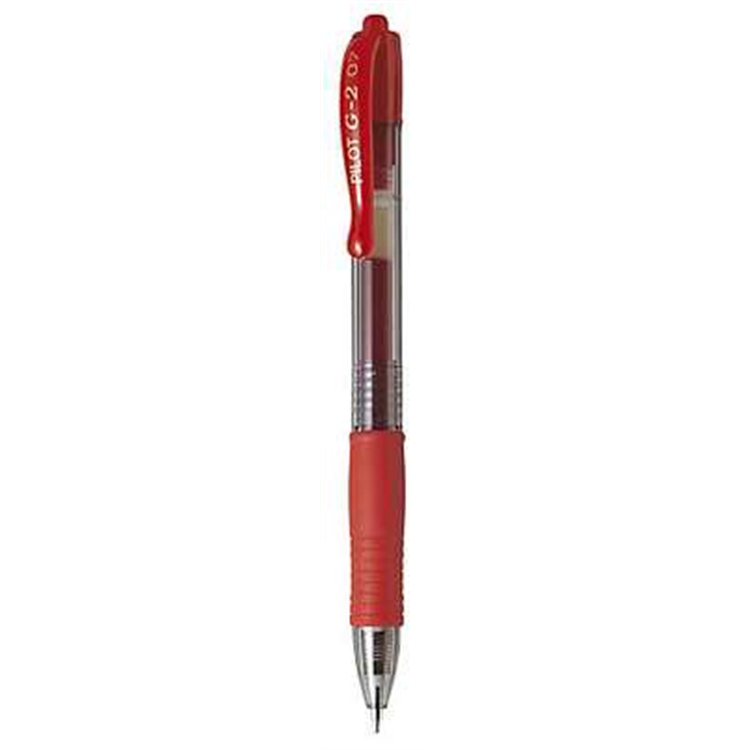 Geelikynä Pilot G-2 plus medium 0,7 mm punainen