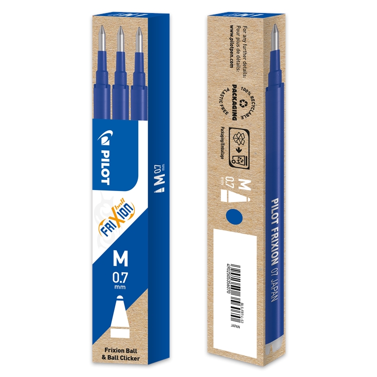 Vaihtosäiliö Pilot Frixion 0,7 mm sininen 3 kpl
