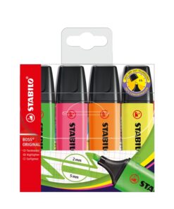 Korostuskynä Stabilo Boss Original värilajitelma 4 kpl