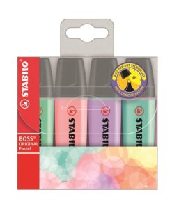 Korostuskynä Stabilo Boss Original pastellisävyt värilaj/4