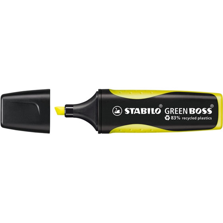 Korostuskynä Stabilo Green Boss keltainen